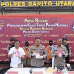 Kapolres Barito Utara Gelar Press Release Ungkap Kasus Narkoba Yang