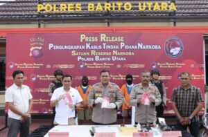 Kapolres Barito Utara Gelar Press Release Ungkap Kasus Narkoba Yang Terjadi Di Wilayah Kabupaten Barito Utara