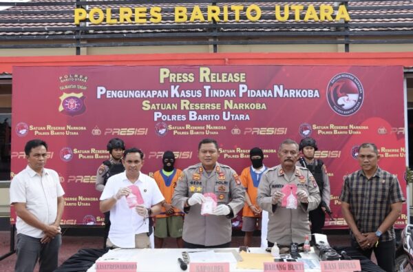 Kapolres Barito Utara Gelar Press Release Ungkap Kasus Narkoba Yang