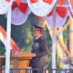 Kapolres Jepara Pimpin Upacara Penurunan Bendera Hut Ke 79 Ri, Ajak