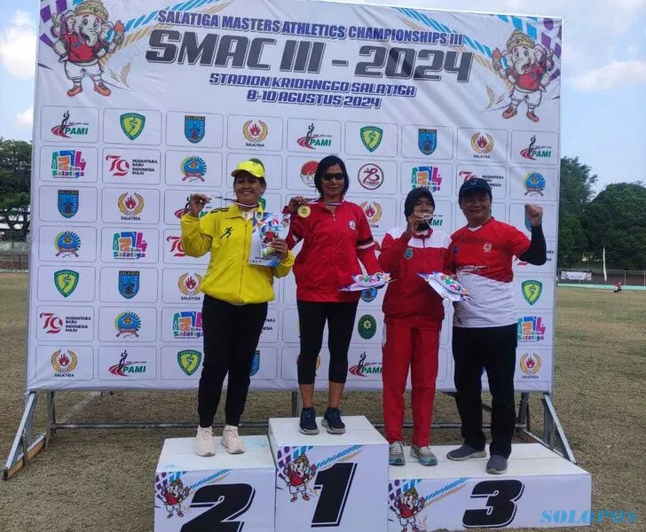 Keren! Polwan Salatiga Borong 4 Medali Di Ajang Masters Athletics