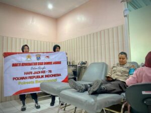 Komitmen Polwan Polresta Banyuwangi: Sukseskan Acara Donor Darah