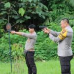 Latihan Menembak Bersama Di Polres Lamandau, Kapolres Tingkatkan Keterampilan Personel