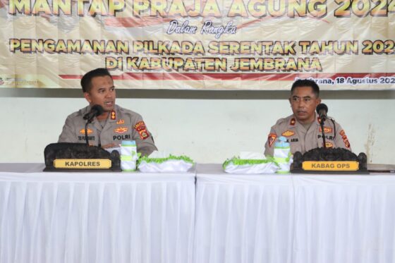 Latihan Pra Operasi Mantap Praja Agung 2024: Polres Jembrana Siap