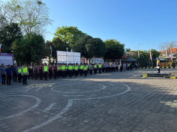 Ops Mantap Praja Agung 2024: Polres Jembrana Gelar Apel Pengamanan