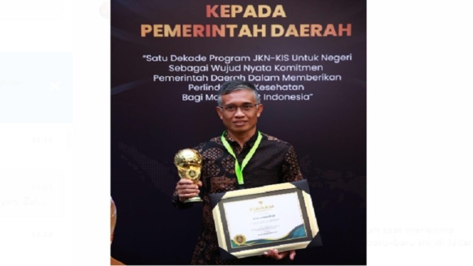 Pemkab Lamandau Terima Penghargaan UHC Awards 2024