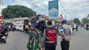 Amankan Proses Pendaftaran Bakal Calon Bupati dan Wakil Bupati, Polres Banjarnegara Tampilkan Puluhan Personel