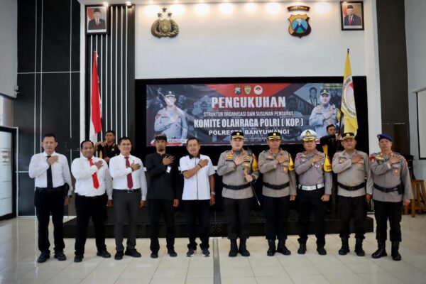 Pengurus Komite Olahraga Polri Banyuwangi Resmi Dikukuhkan