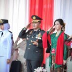 Penurunan Bendera Hut Ri Berlangsung Khidmat, Kapolresta Banyuwangi Hadir Bersama