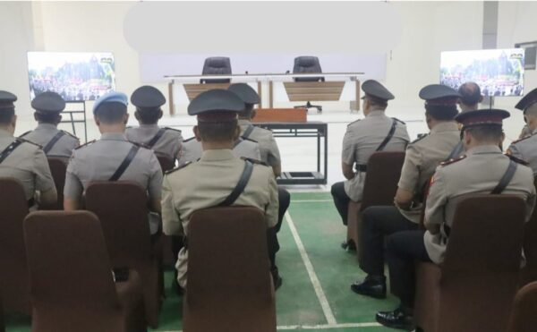 Peringatan Hari Juang Polri Pertama Kali Polres Lamandau Saksikan Melalui Zoom Meeting