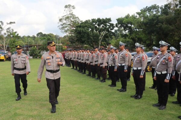 Pilkada 2024 Di Depan Mata, Polres Lamandau Laksanakan Upacara Pasukan