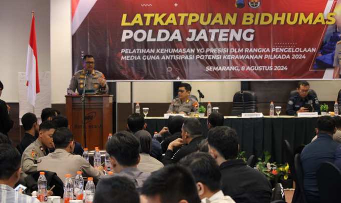 Polda Jateng Persiapkan Humas Hadapi Pilkada 2024 Dengan Latkatpuan