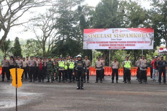 Polres Jembrana Tingkatkan Kesiapan Jelang Pilkada 2024 Melalui Apel Gelar