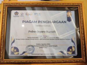 Polres Jepara Berjaya dengan Peringkat Pertama di Penghargaan KPPN Kudus