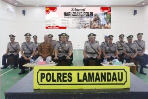 Polres Lamandau Ikuti Peringatan Hari Juang Polri Pertama Kali via Zoom Meeting