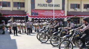 Latihan Gladi Sispamkota, Polres Rembang Persiapkan Pengamanan Pilkada 2024