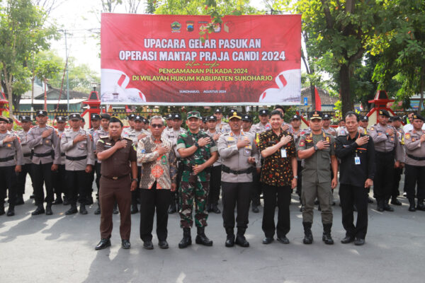 Polres Sukoharjo Gelar Apel Operasi Mantap Praja Untuk Persiapan Pengamanan