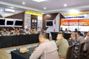 Polresta Banyuwangi Gelar Rakor Sispamkota dan TFG: Siap Kawal Pemilu Damai