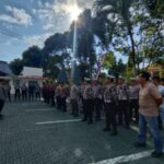 Polresta Banyuwangi Siagakan Puluhan Personel Untuk Pengamanan Sidang Pengeroyokan Silat