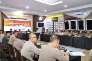 Rakor Sispamkota Polresta Banyuwangi untuk Persiapan Pilkada Serentak 2024