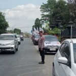 Puluhan Personel Polres Banjarnegara Amankan Pendaftaran Bakal Calon Bupati Dan