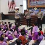 Sambang Tk Golden Christian School Palangka Raya, Ditlantas Tanamkan Tertib