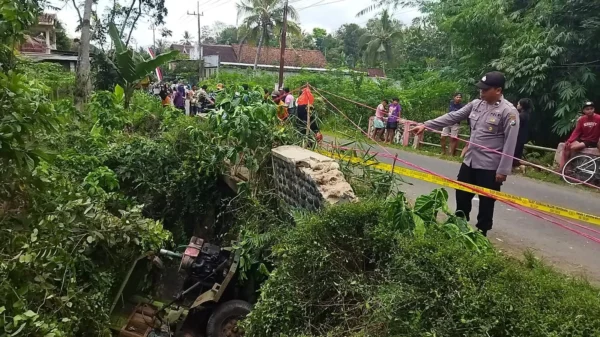 Truk Pupuk Kandang Terjun Ke Sungai Di Banyuwangi, Anak 7