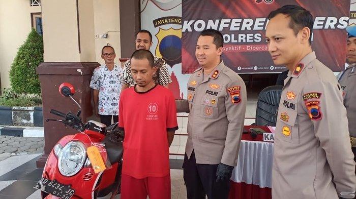 Warga Sragen Pelaku Pencurian Sepeda Motor di Tulung Klaten Diringkus Polisi