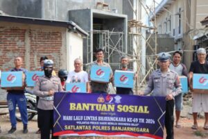 Bakti Sosial Satlantas Polres Banjarnegara Meriahkan Peringatan Hari Lalu Lintas Bhayangkara Ke-69