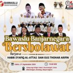 Bawaslu Banjarnegara Padukan Sosialisasi Pilkada Dan Bersholawat Dalam Acara Malam