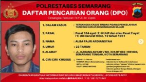 Polisi Minta Alba Fajri DPO Duel Bersajam di Semarang Segera Serahkan Diri