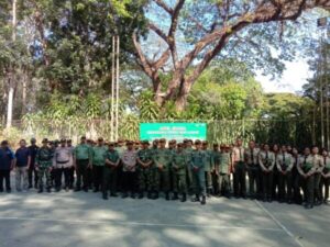 Sinergi TNI, Polri, dan LMDH Gelar Apel Bersama Cegah Kebakaran Hutan di KPH Mantingan