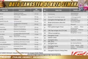 Ancaman Gengster di Semarang: Ini Daftar 29 Kelompok Berbahaya