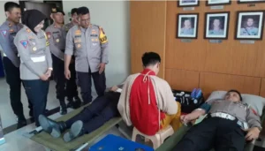 Satlantas Polres Sukoharjo Rayakan Hari Lalu Lintas dengan Gelar Donor Darah