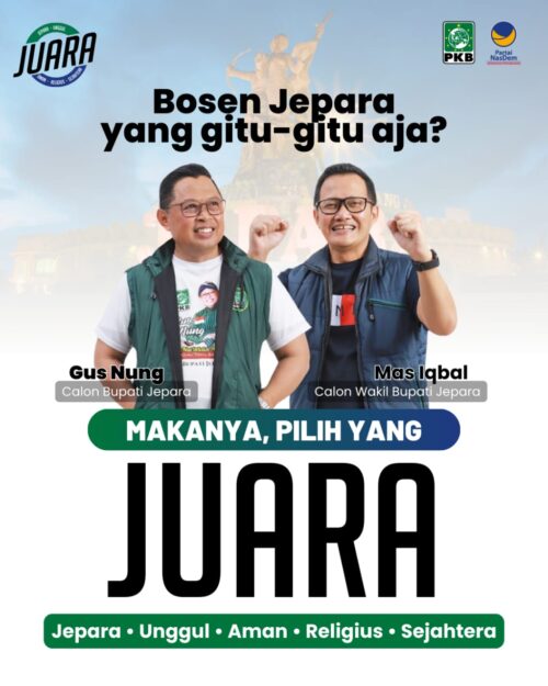 Paslon Gus Nung-Iqbal Bejeu Yakin Menangi Pilkada Jepara: Kami Bukan Calon Boneka