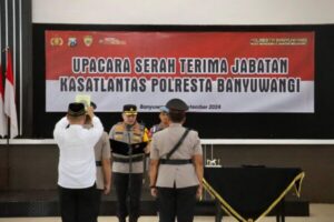 Kasat Lantas Polresta Banyuwangi Resmi Berganti, Upacara Khidmat