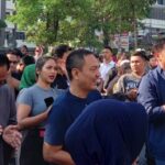 Keseruan Warga Menyambut Yoyok Sukawi Di Cfd Simpang Lima Semarang