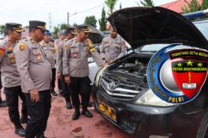 Cegah Gangguan Keamanan, Polres Humbahas Periksa Kendaraan Dinas untuk Operasi Mantap Praja 2024