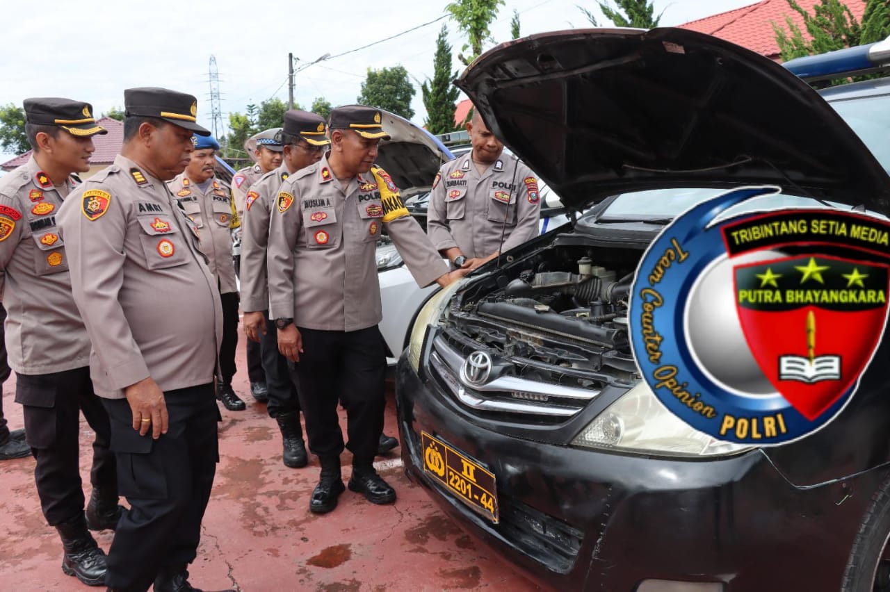 Kesiapan Operasi Mantap Praja 2024, Polres Humbahas Lakukan Pemeriksaan Kendaraan