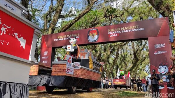 Kirab Maskot Pilkada Banyuwangi, Kpu Optimis Capai Partisipasi 85%