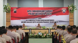 Kolaborasi Polda Jateng Dan Bhabinkamtibmas Purbalingga Sukseskan Pilkada 2024 Aman