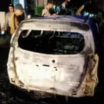 Korsleting Listrik, Mobil Di Semarang Terbakar Saat Terparkir