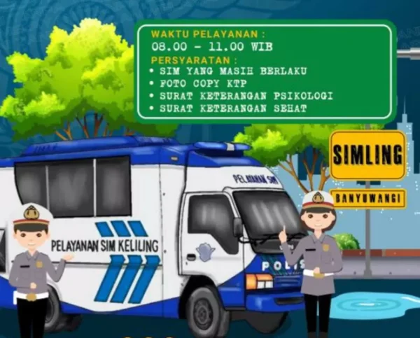 Layanan Sim Keliling Polresta Banyuwangi Kunjungi 4 Kecamatan, Catat Jadwalnya!