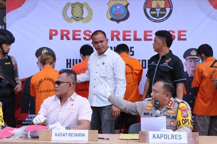 Lima Kasus Kejahatan Berhasil di Ungkap Sat Reskrim Humbahas ini Daftarnya