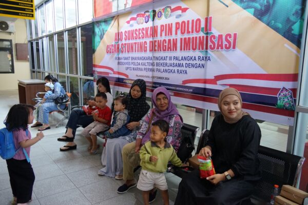 Partisipasi Masyarakat Meningkat, Rumkit Bhayangkara Polda Kalteng Adakan Pin Polio