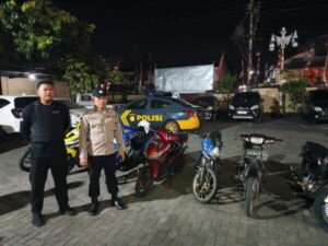 Polsek Kartasura Bersama Tim Pandawa Sukoharjo Sita 17 Motor dengan Knalpot Brong