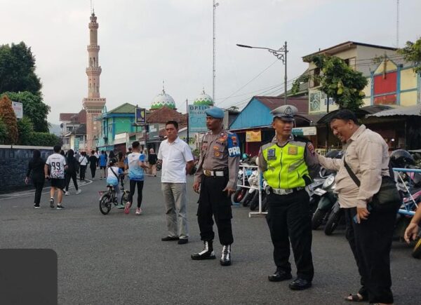 Pengamanan Car Free Day Banjarnegara, Polisi Siaga Di Lokasi Strategis