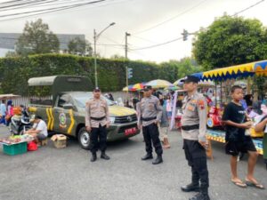 Polisi Hadir, Pengamanan Ketat di Car Free Day Banjarnegara