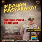 Polres Semarang Keluarkan Imbauan Anak Anak Tak Keluar Rumah Usai Pukul