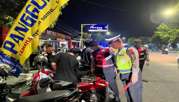 Polres Sragen Lakukan Razia Balap Liar Dan Tindak Pengendara Dengan